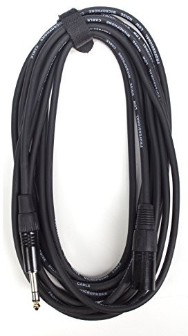 MUSIC STORE Mikrofonkabel, Mikrokabel mit XLR 3 Pol male Klinke stereo Steckern und versilberten Kontakten, Kabellänge 6 m, XLRm/Kli sym