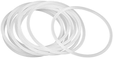 sourcing map 10 Stück Silikon O-Ringe 70mm OD 63,8mm ID 3,1mm Breite Weiß | VMQ Dichtung für Kompressor Ventile Rohr Reparatur