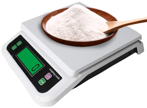 ZCXBHD Básculas electrónicas de Cocina de 30 kg / 1 g, báscula Digital for Alimentos Cocina casera Horneado Pesaje de Frutas Básculas multifuncionales (Color : White, Size : 30kg-1g)