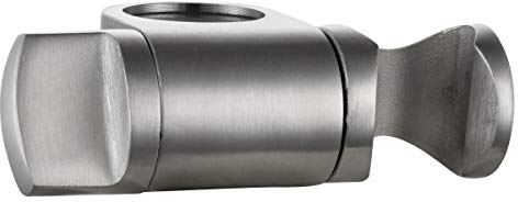 Tecmolog ST35 - Supporto per doccetta in acciaio inox, angolo regolabile, per asta doccia 25 mm, in nichel, ST35