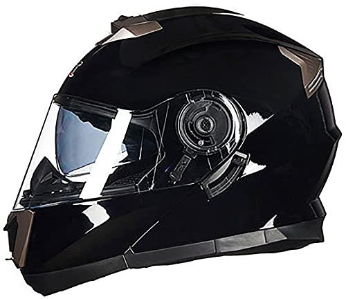 Erwachsene Motorrad Klapphelm ECE-Zertifiziert Integral-Sturzhelm Mit Doppelvisier Motocross Schutzhelm Scooter Helm,Für Outdoor Radfahren Männer Women 9,XL(60-62CM)