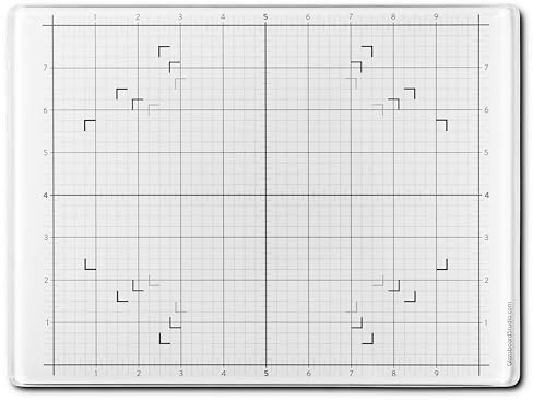 GLASSBOARD STUDIO True White Glas-Bastelmatte (22,9 x 30,5 cm) – magnetisch, hitze- und kratzfest, schmutzabweisend zum Basteln, Schneiden, Malen, Kunstwerke mit gemischten Medien – Gitter- und