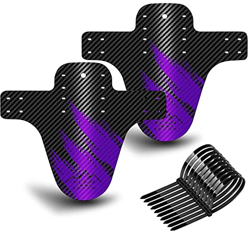 NICEDACK Parafango MTB, Compatibile Anteriore o Posteriore Enduro Parafanghi Bici MTB Misura BMX 20 26 27,5 28 29 Pollici Mountain Bike Mudguard e Fat Bike Mud Guard (Viola)