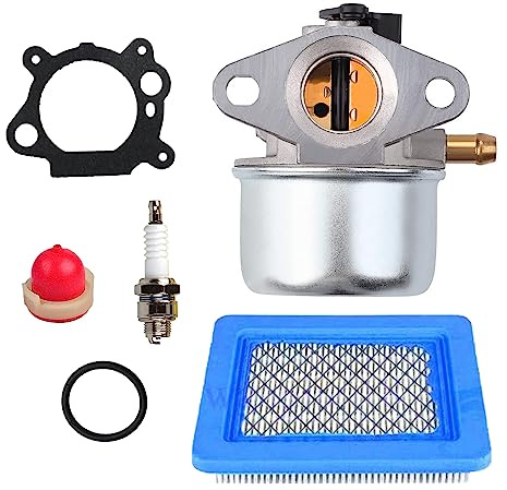 JOJOCY 799868 Kit de carburateur pour moteur Briggs & Stratton 4 à 7 CV, remplace OEM 498170 497586 497314, carburateur avec 491588 lampe d'amorçage et filtre à air
