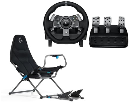 Logitech G G920 Driving Force Racing Wheel for Xbox and PC + Playseat Challenge X Edition, EU Plug - Schwarz