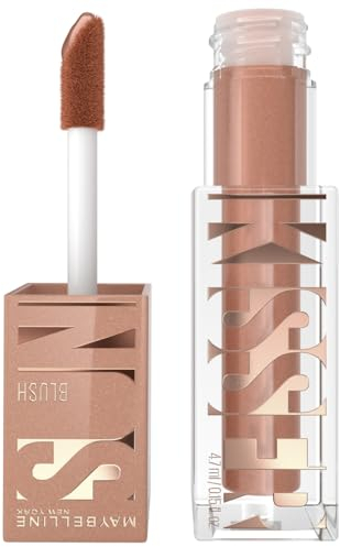 Maybelline New York, Sunkisser, Multi,Purpose Illuminating Liquid Blush, Blush, Highlighter and Bronzer, Healthy Glow, Tanned Complexion, Glowy Makeup, Shade: Shades On, 4.7 ml
