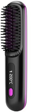 Lisseur Sans Fil Hair Pro, Brusheo Hair Pro Fer a Lisser, 2 en 1 Brosse Lissante pour Cheveux Sans Fil, Fer à Lisser à ions négatifs avec 3 températures (Noir)