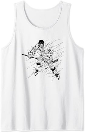 Eishockeyspieler Zeichnung Eissport Mannschaftssport Tank Top