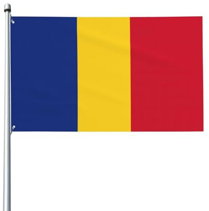 Bandera de Rumania con impresión de banderas de jardín para decoración exterior, decoración de temporada de casa de campo para vacaciones al aire libre