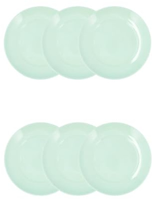 Luminarc Apy Paradise Verde Set 6 Platos Postre Opal 18cm Opal Apto Microondas Apto Frigorífico Apilable
