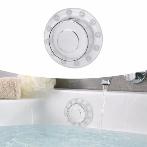 Bath overflow cover, Transparent PVC Bath Overflow Outlet for Deep Soak, Adds Extra Inches of Water, Universal Fit for Standard Bathtub Drain (Transparent)