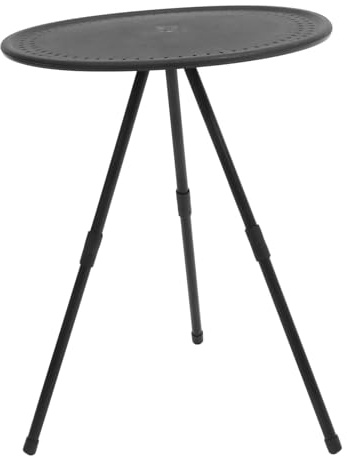 BESPORTBLE Table De Camping Pliable Ronde Portable pour Déjeuner en Plein Air Et Randonnée, Petite Taille, Matériaux Robustes, Hauteur Réglable, Usage Extérieur Maison Et Barbecue