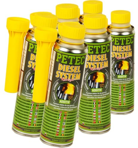PETEC 6x 80650 Reiniger, Dieseleinspritzsystem (1800 ml) | 6x 80650, PETEC Dieselsystemreiniger, 300ML, Diesel-System-Reiniger