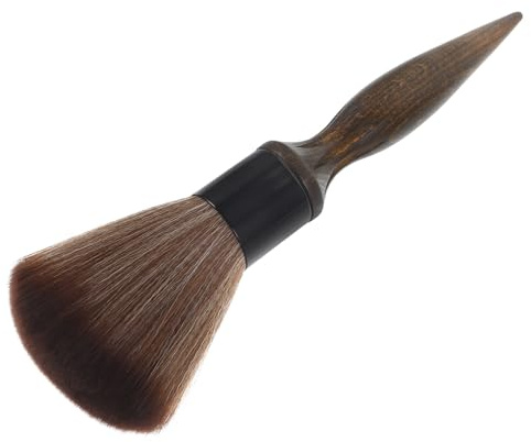 LALADEFIEE Plumeau de Coiffeur à Manche Long en Bois Poils Doux pour Usage Professionnel en Salon et Coiffure Facile la Maison