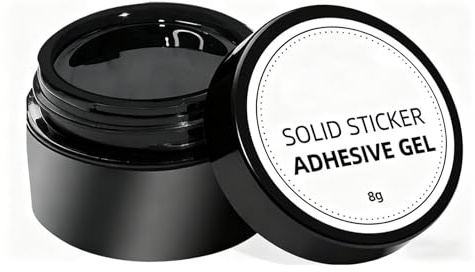 Solid Nail Glue Gel - Extra Strong Nail Glue For Press On Nails, Acrylic Nails - 3D Nail Gel For Sculpting - Rhinestone Glue For Women Nail Art DIY, Non-Stick Hands & UV/LED Curing Needed