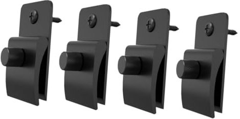 NIYANGLE Wandteppich Befestigung Sichere Wandclips aus Kunststoff Platzsparend 4 Stück Schwarze Quiltklammern für Wandbehänge und Schlafzimmer