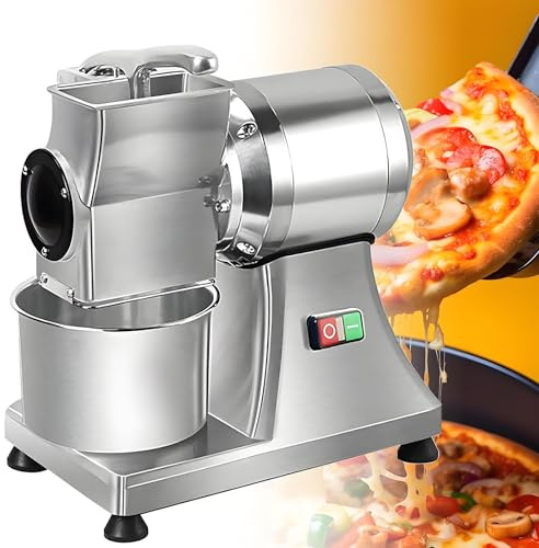 AityBuy Grattugia Elettrica, Grattugia Elettrica da 550 W per Formaggio a Blocchi, Tritaformaggio Professionale, Affettatrice Elettrica da Cucina, Tritatutto per Verdure, Carote, Cavoli E Noci