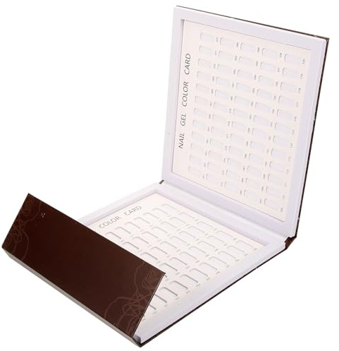 OSALADI 120-color Nail Art Display Book with 120 Nail Polish Cards Gel Polish Color Chart Suitable for Salon and Professional
