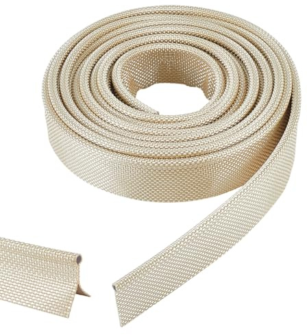 AHANDMAKER 2PCS 10 Metres 3cm Rail Piping PVC RV Awning Insert Double Flap Tan Solid Core Trim for RV Camping Tent Setup Outdoor Decorations