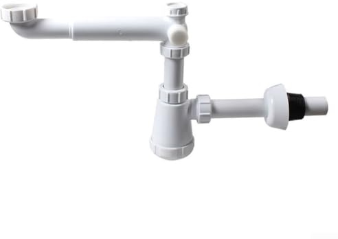QuivyLivy Tubo di scarico per lavello da cucina in PVC PP G1 1/2 con sifone anti-odore per proteggere il gusto soluzione di drenaggio, accessorio salvaspazio per grondaie