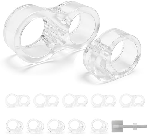 Türstopper Türklinkenpuffer Türstopper Klinke - 6 Runde Transparente Door Stopper, 6 8-Form Türgriff Schutz, Fensterstopper Beim, Transparent Türklinkenpuffer für Ø15mm & Ø18mm, 12 Stück