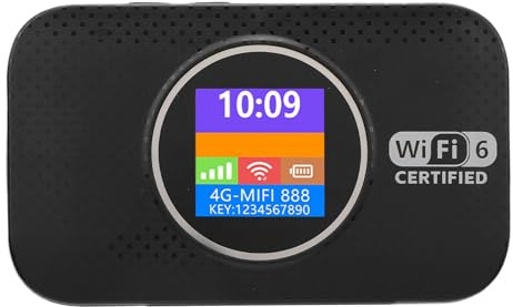 ASHATA Enrutador WiFi Móvil 4G LTE, Dispositivo de Punto de Acceso Portátil de 300Mbps con Ranura para Tarjeta SIM, Módem USB WiFi 6 sin Bloqueo para Viajes de Camping (Black)