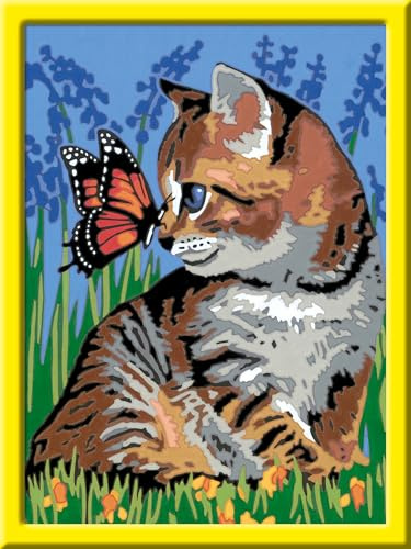 Ravensburger 286515 Malen nach Zahlen Katze | Malset mit Rahmen, Pinsel und Acrylfarben, Geschenk für Mädchen und Jungen