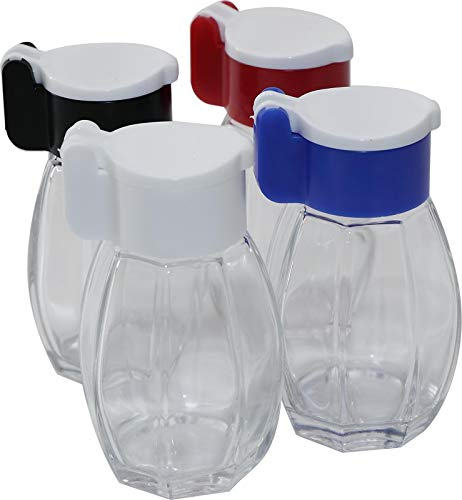 RMB® 4er Set Gewürz-Salz-Pfeffer-Streuer mit zufälliger farbiger Klappe