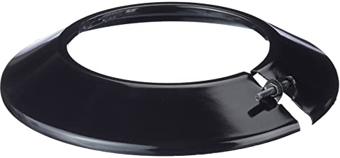 S&M 485190 – Rivestimento vetrificato nero Ø100 mm | Rosone per condotti di stufe e caminetti, resiste alla corrosione e resiste fino a 900 °C | Regolabile e facile da pulire