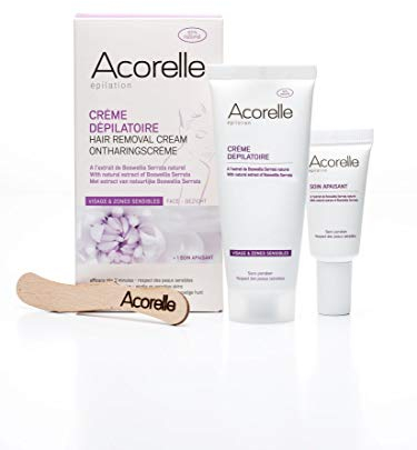 Acorelle Enthaarungscreme für Gesicht und empfindliche Zonen, 75 ml