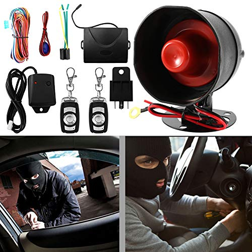 Qiilu Système d'alarme antivol Universel pour Voiture 12 V avec détecteur de Chocs et de Bruit