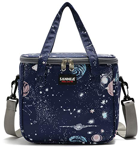 SAMERIO Lonchera para mujeres Aislado Bolsa de almuerzo para niñas Adultos Estudiante Enfriador Almuerzo Tote para Colegio Oficina Trabajo Picnic Actividades al aire libre (Starry)