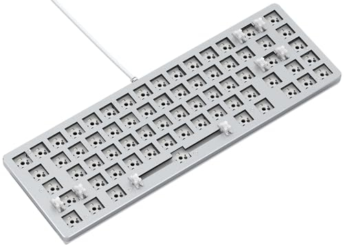 Glorious Gaming GMMK 2 Compact (65%) Barebones (Cadre Uniquement) - Cadre de Clavier de Jeu mécanique, Taille compacte (65%), Aluminium, Personnalisable, RGB, Disposition américaine/ANSI - Blanc