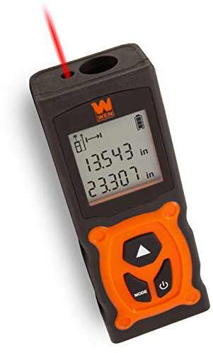 WEN 10130 Multi-Unit Compact Digital 130-Foot Laser Distance Measure with Backlit LED Screen