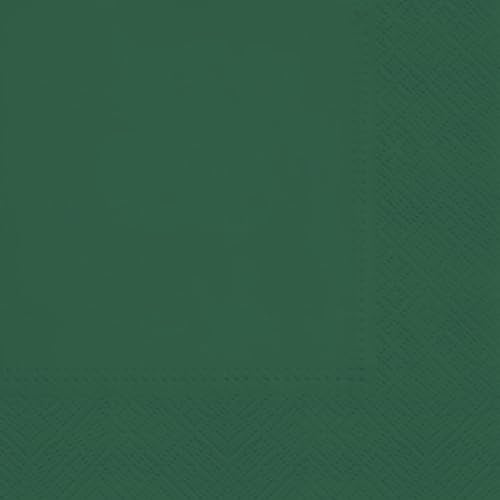 3-Ply Decorative Tissue Paper Napkins Serviettes for Decoupage Lunch 33cm x 33cm - Pack of 20 (Bottle Green)