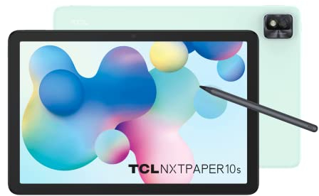 TCL NXTPAPER 10s Wi-Fi – 10,1-Zoll-FHD-Tablet, Stift im Paket enthalten, Android 11, 4 GB RAM, 64 GB Speicher erweiterbar auf 256 GB durch MicroSD, 8000-mAh-Akku, Blau (Ethereal Sky)