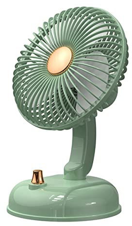 Ventilador de Sobremesa USB, Ventiladores de Circulación Aire Portátil Mini Ventilador Enfriador de Mesa, Control de Velocidades Continuo, Rotación de 136°, Ajuste de 90° Hacia Arriba y Abajo Green
