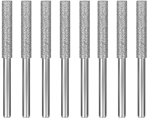 8 Stück Diamant-Kettensägenschärfer, Frässtein, Schleifstein, Feile für Kettensäge, Schmuck, Stein, Holz (4,8 mm)