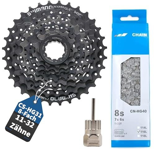 MSZweirad Verschleißset 8-Fach - Kassette CS-HG31 & Kette CN-HG40