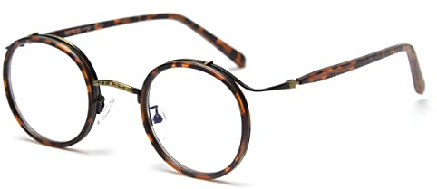kachawoo Vintage Brillenrahmen Männer Nicht verschreibungspflichtige Runde Brillen Frauen Klare Linse Retro Stil
