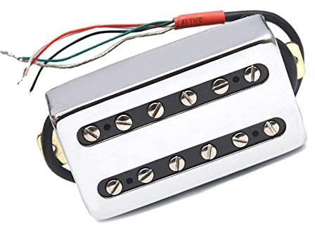 Messingabdeckung, Leistungsstarker E-Gitarren-Tonabnehmer, Spulen-Split-Tonabnehmer, Humbucker-Dual-Coil-Tonabnehmer Gitarren-Tonabnehmer-Set (Color : Neck)