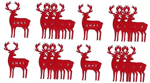 ABOOFAN 16stücke Weihnachtliche Besteckhalter Im Elchdesign Teiliges Mit Festlicher Atmosphäre Für Tischdekoration Und Weihnachtsfeiern