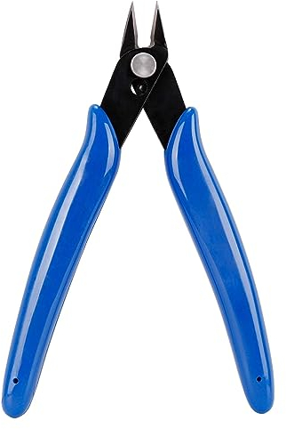 Petite pince coupante latérale électronique, 130 mm, bleue, pour fils durs souples et extrêmement fins, modélisme, électronique, bijoux
