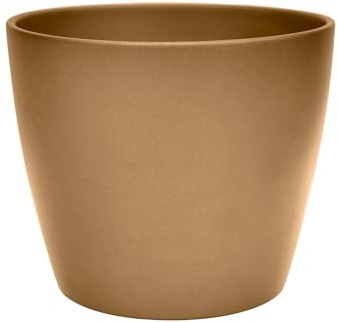 Ivyline Pflanzgefäß, Keramik, gebürstetes Gold, 14 x 15 cm