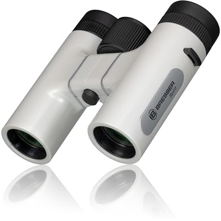 Bresser Spirit Fernglas kompakt 6x24 weiß für Vogelbeobachtung | 6 fache Vergrößerung, 185 g leicht, für Brillenträger geeignet, volle Mehrschichtvergütung, 154 m Sehfeld