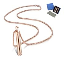 Finrezio Collar de Ansiedad y Respiración para Dejar de Fumar - Para Mujeres y Hombres - Atención Plena y Estrés - Acero Inoxidable - Práctica de Respiración - Regalos