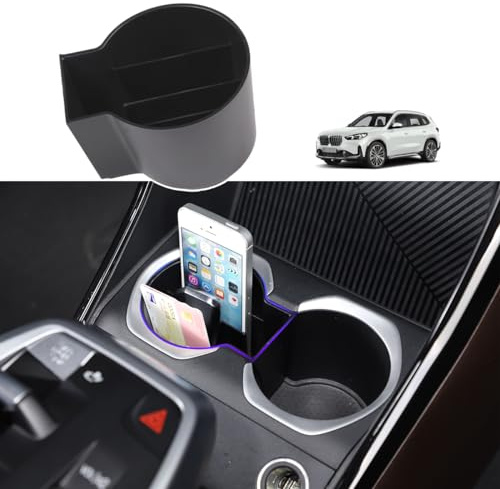 Scatola portaoggetti per console centrale auto per X1 U11 2023-2024 vassoio organizer laterale per cambio auto, contenitore espandibile per portabicchieri dell'auto, organizer portaoggetti