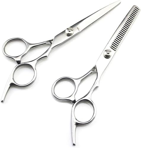Haarschneideschere, Haarschere, Friseurschere aus Edelstahl, Friseurschere aus Edelstahl zum Ausdünnen und Strukturieren, Modellierung, professioneller Friseur, 6-Zoll-Sets, Set