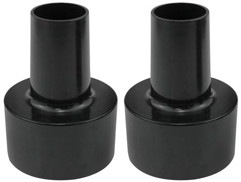 PIYANYO 2 x schwarzer Schlauchadapter 6,4 cm Außendurchmesser auf 3,8 cm Staubsaugerschlauch, Werkstatt-Staubsaugeradapter