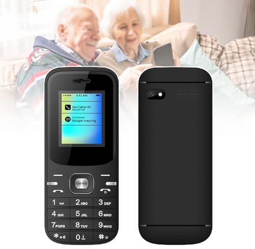 Telefoni Cellulari di Base per Anziani e Bambini, Telefoni Stupidi Sbloccati, Telefoni Cellulari Senza Internet - con Pulsanti Grandi, MP3, MP4, Fotocamera, Torcia Elettrica, SOS,Black